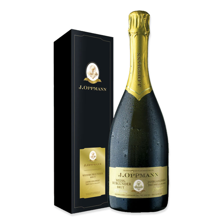 J. Oppmann Weissburgunder brut im Geschenkkarton